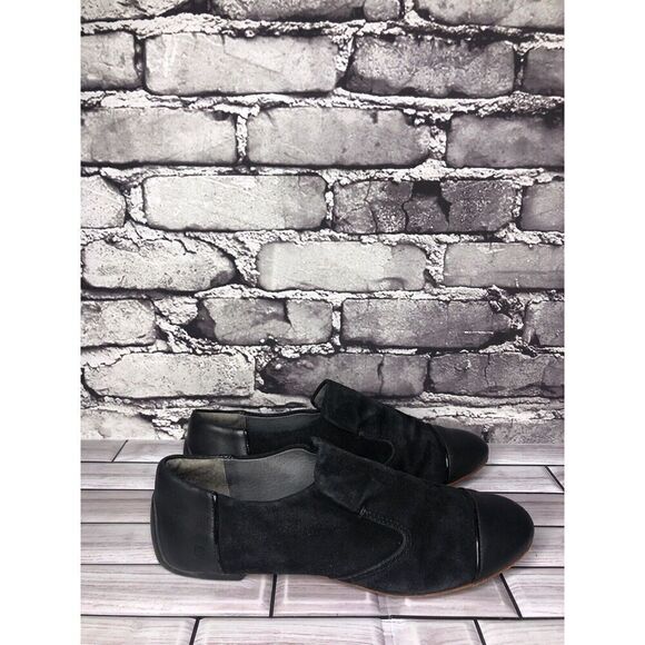 Tsubo Black Suede Leather Cap Toe Casual Loafers Flats Shoes Women’s 6M US/37EU - Picture 6 of 16